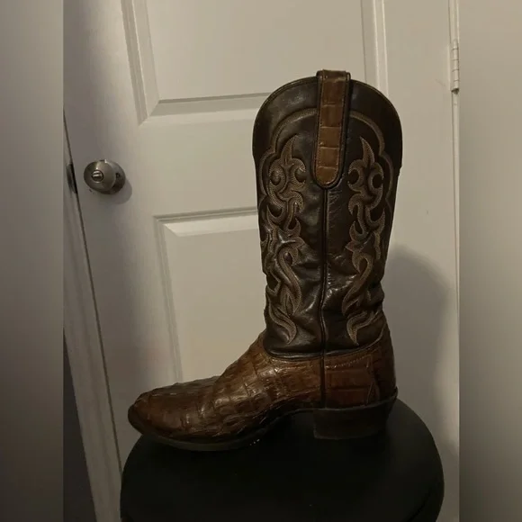 Nocona Gold Label Caiman Boots - Picture 5 of 9
